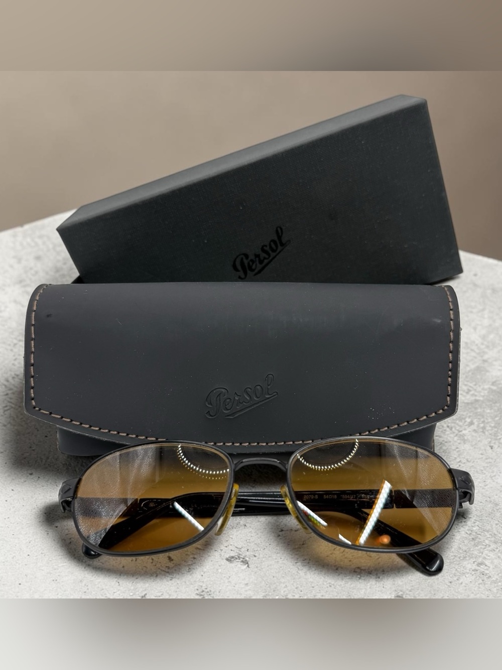 Persol‎ 2079-S 594/47 Black Replacement Sunglass Frame 54-18 135 READ
